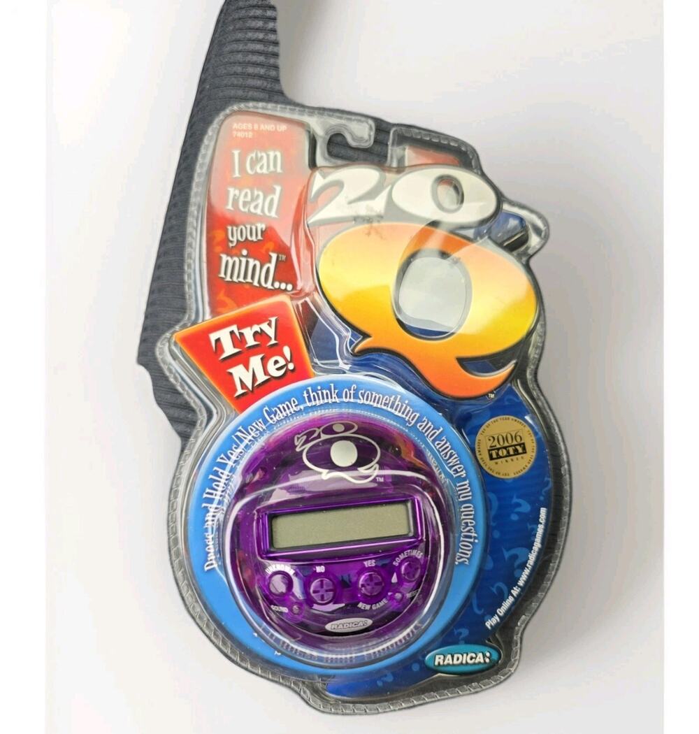 NEW Vintage Radica Games 20Q Electronic Twenty Questions Game Purple 2003 Retro